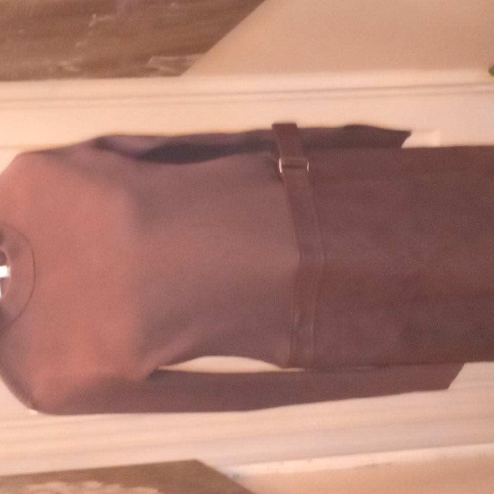 Brown Long Sleeve Dress with Belt